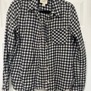 Forever 21 Black and White Gingham Button-Down